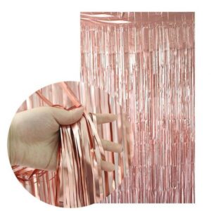 Ροζ-χρυσή foil Κουρτίνα Πάρτυ 200x100cm