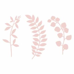 Ροζ Διακοσμητικά κλαδιά με φύλλα (9 τεμ)