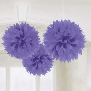 Σετ Fluffy Pom Pom Μοβ (3 τεμ)