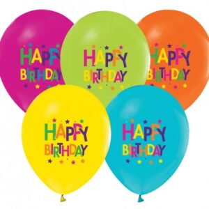 Σετ Μπαλόνια Happy Birthday Stars (5 τεμ)