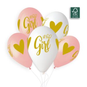 Σετ Μπαλόνια It’s A Girl Χρυσή Εκτύπωση (5 τεμ)