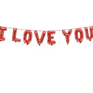 Σετ μπαλόνια φράση "I LOVE YOU"