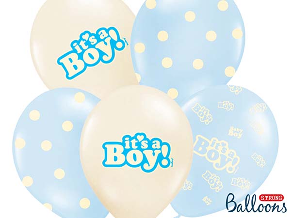 Σετ Μπαλόνια τυπωμένα "It's a Boy" (6 τεμ) - Image 2