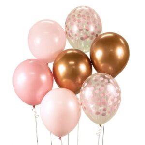 Σετ Μπουκέτο Μπαλόνια Pink & Copper (7 τεμ)