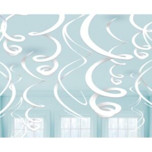 Swirl Διακοσμητικά Oροφής Άσπρα (12 τεμ)