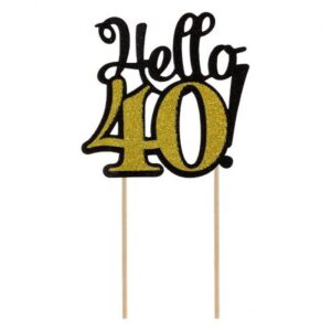 Topper τούρτας "Hello 40"