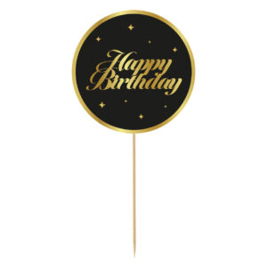 Topper Τούρτας Happy Birthday sparkles