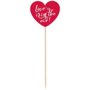 Topper τούρτας καρδιά "Love is in the air"